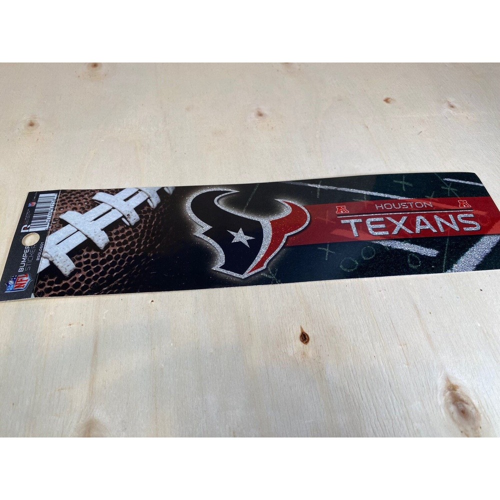 Houston‎ Texans Bumper Sticker Football NFL Brand Glitter Design Licensed